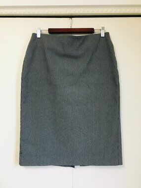 Lord & Taylor B&W Optical Dot Stretch Pencil Skirt 10P